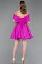Robe de Cérémonie Courte Fushia ABK2604