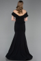 Robe Queue de Poisson Longue Noir ABU6046