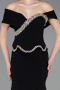 Robe Queue de Poisson Longue Noir ABU6046