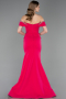 Robe Queue De Poisson Longue Fushia ABU5755