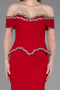 Robe Queue De Poisson Longue Rouge ABU5755