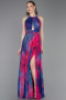Robe de Soirée Longue Fushia ABU6048