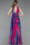 Robe de Soirée Longue Fushia ABU6048