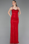 Robe de Soirée Longue Squameuse Rouge ABU6039