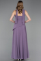 Robe De Soirée Mousseline Longue Lilas ABU5763