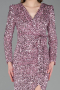 Robe De Cérémonie Squameuse Midi Poudre ABK2543