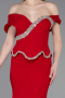 Robe Queue de Poisson Longue Rouge ABU6046