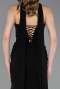 Robe de Soirée Longue Mousseline Noir ABU6055