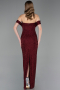 Robe de Soirée Longue Perlé Rouge Bordeaux ABU6057