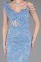 Robe de Soirée Longue Indigo ABU6059