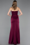 Robe de Soirée Longue Satin Couleur Cerise ABU6061
