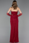 Robe De Soirée Dantelle Longue Rouge Bordeaux ABU5736