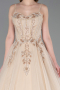 Robes De Haute Couture En Grandes Tailles Longue Or ABU6062
