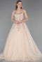 Robes De Haute Couture En Grandes Tailles Longue Or ABU6062