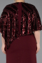 Robe De Soirée Grande Taille Midi Rouge Bordeaux ABK2609