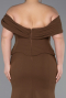 Robe de Soirée Grande Taille Longue Brun ABU6047