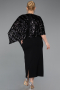 Robe De Soirée Grande Taille Midi Noir ABK2609