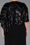 Robe De Soirée Grande Taille Midi Noir ABK2609