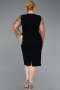 Robe De Soirée Grande Taille Midi Noir-Cuivre ABK2417