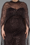 Robe De Mariée Grande Taille Perlé Longue Brun ABU5328