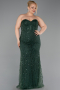 Robe De Mariée Grande Taille Perlé Longue Émeraude ABU5328