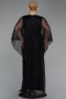 Robe De Soirée Grande Taille Longue Dantelle Noir ABU6065