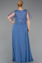 Robe Grande Taille Mousseline Longue Indigo ABU5554