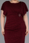 Robe De Soirée Grande Taille Midi Rouge Bordeaux ABK2535