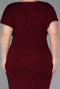 Robe De Soirée Grande Taille Midi Rouge Bordeaux ABK2535