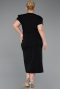 Robe de Soirée Grande Taille Midi Noir ABK2610