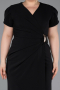 Robe de Soirée Grande Taille Midi Noir ABK2610