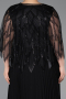 Robe De Soirée Grande Taille Mousseline Longue Noir-Noir ABU4633