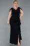 Robe De Soirée Grande Taille Longue Bleu Marine ABU5731