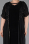 Robe Grande Taille Midi Noir ABK2596