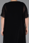 Robe Grande Taille Midi Noir ABK2596