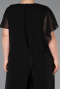 Robe De Invitation Grande Taille Longue Mousseline Noir ABT138