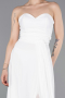 Robe de Soirée Longue Mousseline Blanc ABU4965