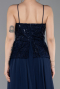 Robe de Soirée Longue Mousseline Bleu Marine ABU6076