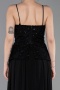 Robe de Soirée Longue Mousseline Noir ABU6076