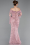 Robe Queue De Poisson Squameuse Longue Poudre ABU5623