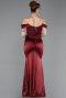Robe de Soirée Longue Rouge Bordeaux ABU6078