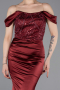 Robe de Soirée Longue Rouge Bordeaux ABU6078