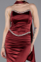 Robe de Soirée Longue Rouge Bordeaux ABU6079