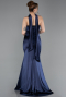 Robe de Soirée Longue Bleu Marine ABU6079