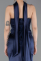 Robe de Soirée Longue Bleu Marine ABU6079