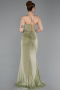 Robe de Soirée Longue Vert Huile ABU6082