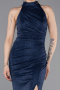 Robe de Soirée Longue Bleu Marine ABU6083