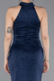 Robe de Soirée Longue Bleu Marine ABU6083