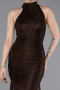 Robe de Soirée Longue Dantelle Brun ABU6084