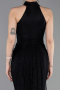 Robe de Soirée Longue Dantelle Noir ABU6084